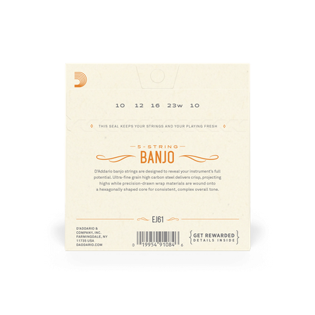 D'Addario EJ61 5-String Banjo Medium Gauge #2