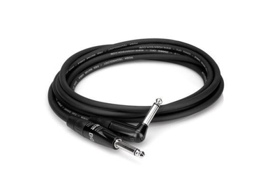 Hosa Pro Guitar Cable 20' Black REAN (Straight to Right) QRHGTR-R