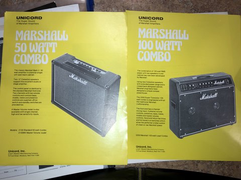 c. 1980s Marshall '77 Price List & '83 Catalog — view 3 of 3