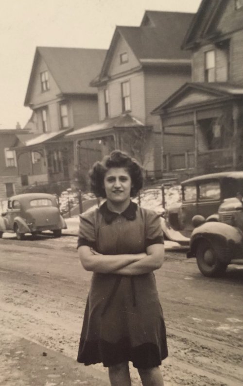 At her home on Scio Street somewhere around 1939....a young girl with all the world in front of her.