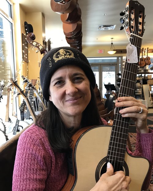 The wonderful Leah Zicari came&nbsp;by on Saturday. She needed to rent a nylon guitar for a perfo...