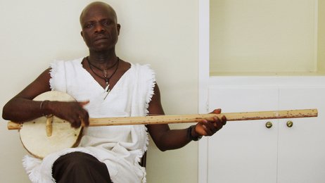 Daniel Jatta Akonting player from Gambia. Hear him play this haunting song as recorded by Chuck L...